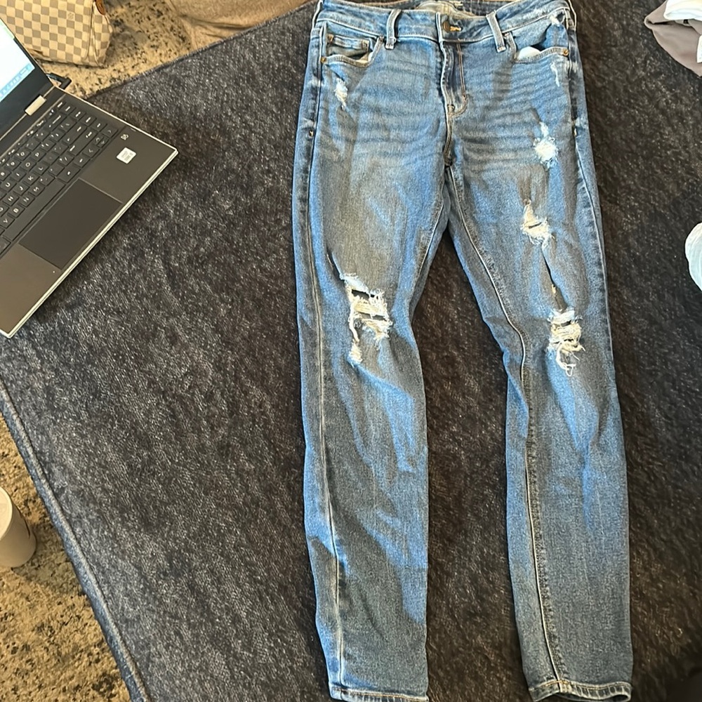 old navy skinny blue jeans size 6